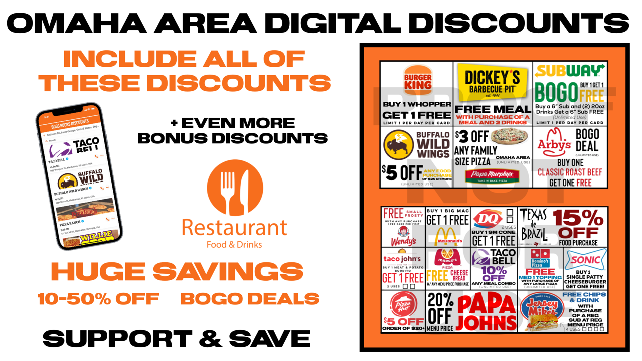 BOSS BUCKS DISCOUNTS - DIGITAL FUNDRAISER CARD