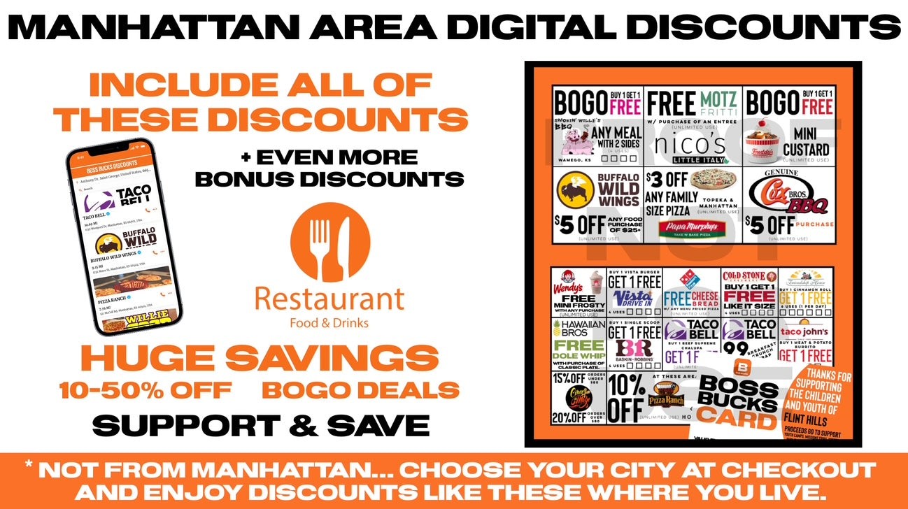 BOSS BUCKS DISCOUNTS - DIGITAL FUNDRAISER CARD